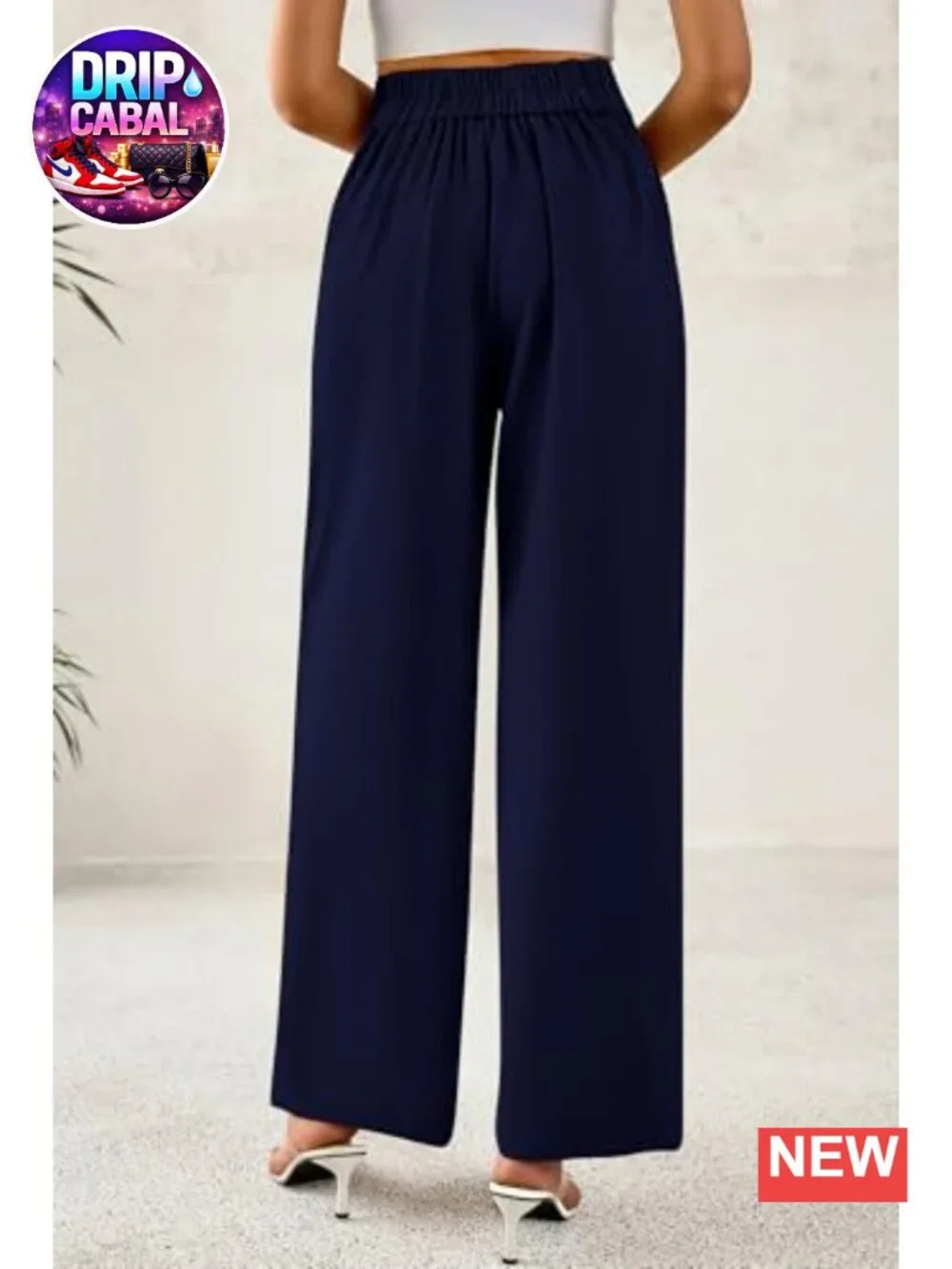 Wide Leg Dress Pants High Waist Work Trousers Pleated Slacks Womens Business